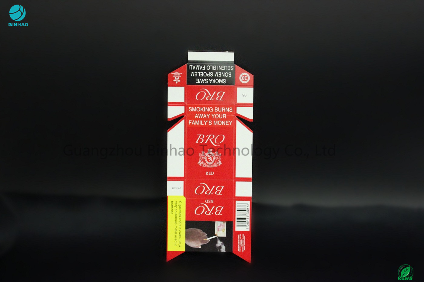 Вокруг или квадратный случай сигареты бумаги печатания края, коробка стандартного табака упаковывая