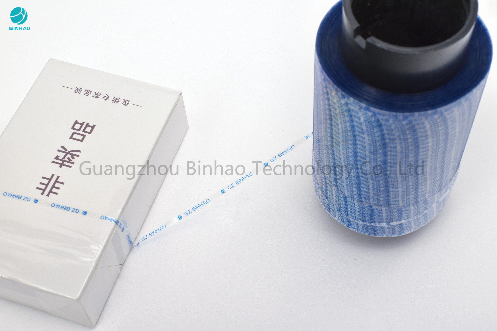 Напечатанная лента прокладки разрыва Бинхао новая Суперфине 1.6мм голубая голографическая с цветами собственной личности слипчивыми Мулти