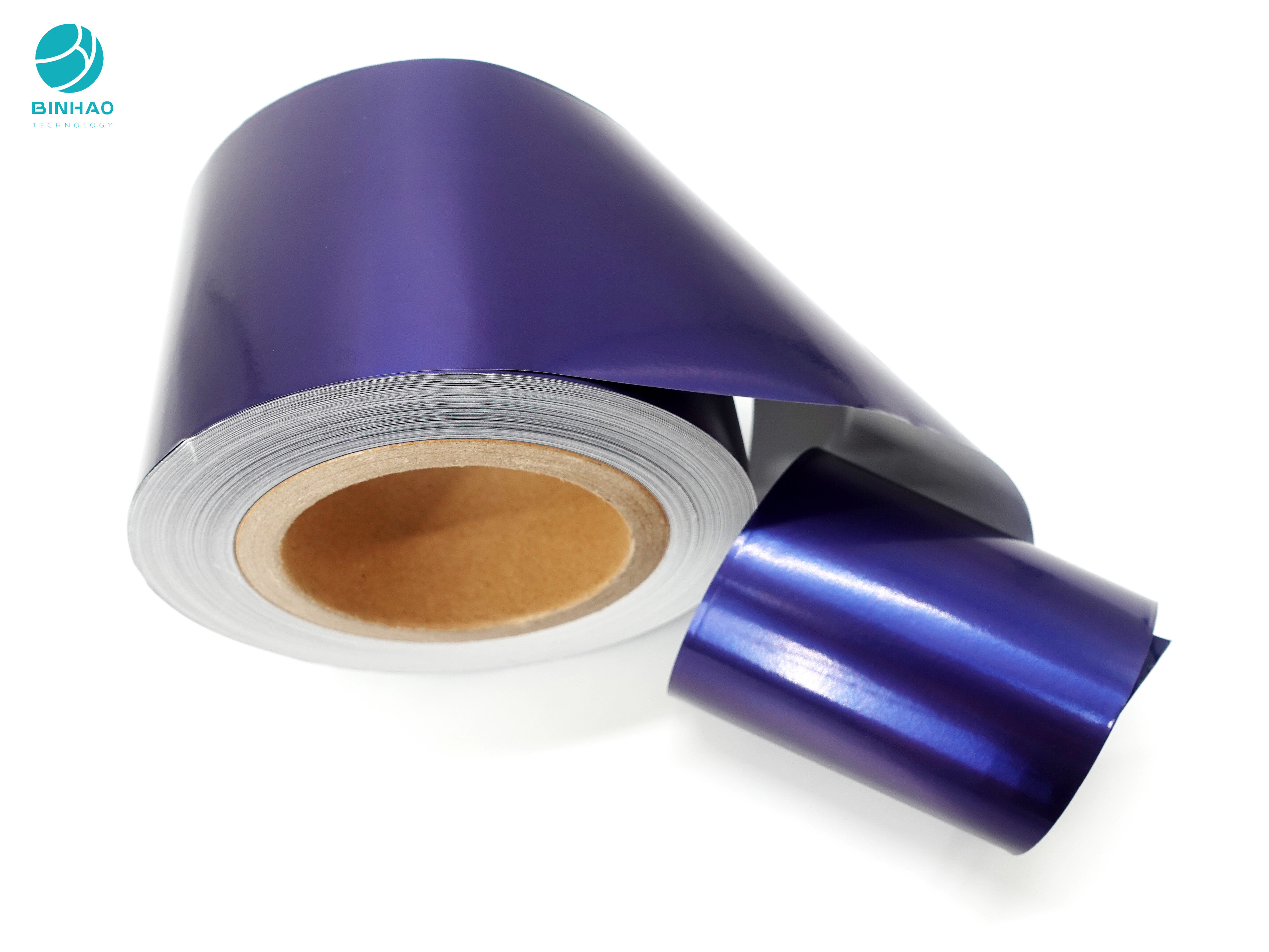 Сияющая пурпурная пылезащитная алюминиевая фольга дыма 55gsm бумажная для пакета сигареты