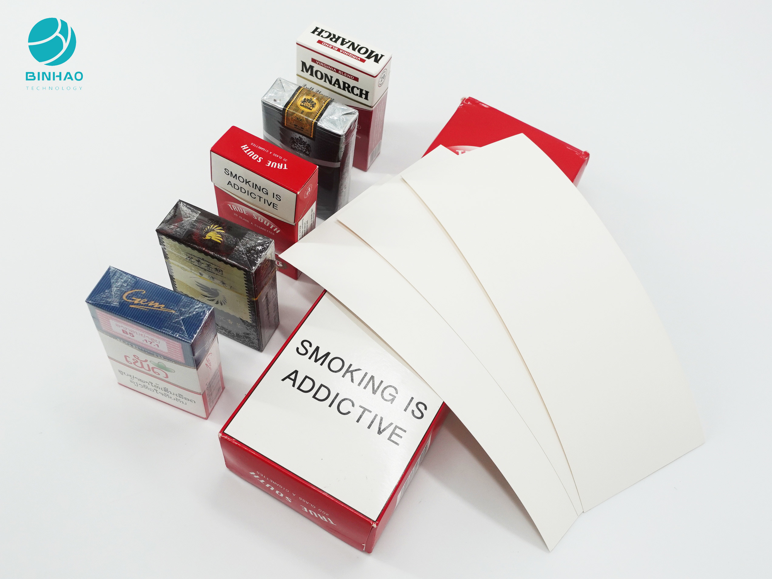 Персонализированные выбитые случаи картона логотипа для полностью установленного пакета сигареты