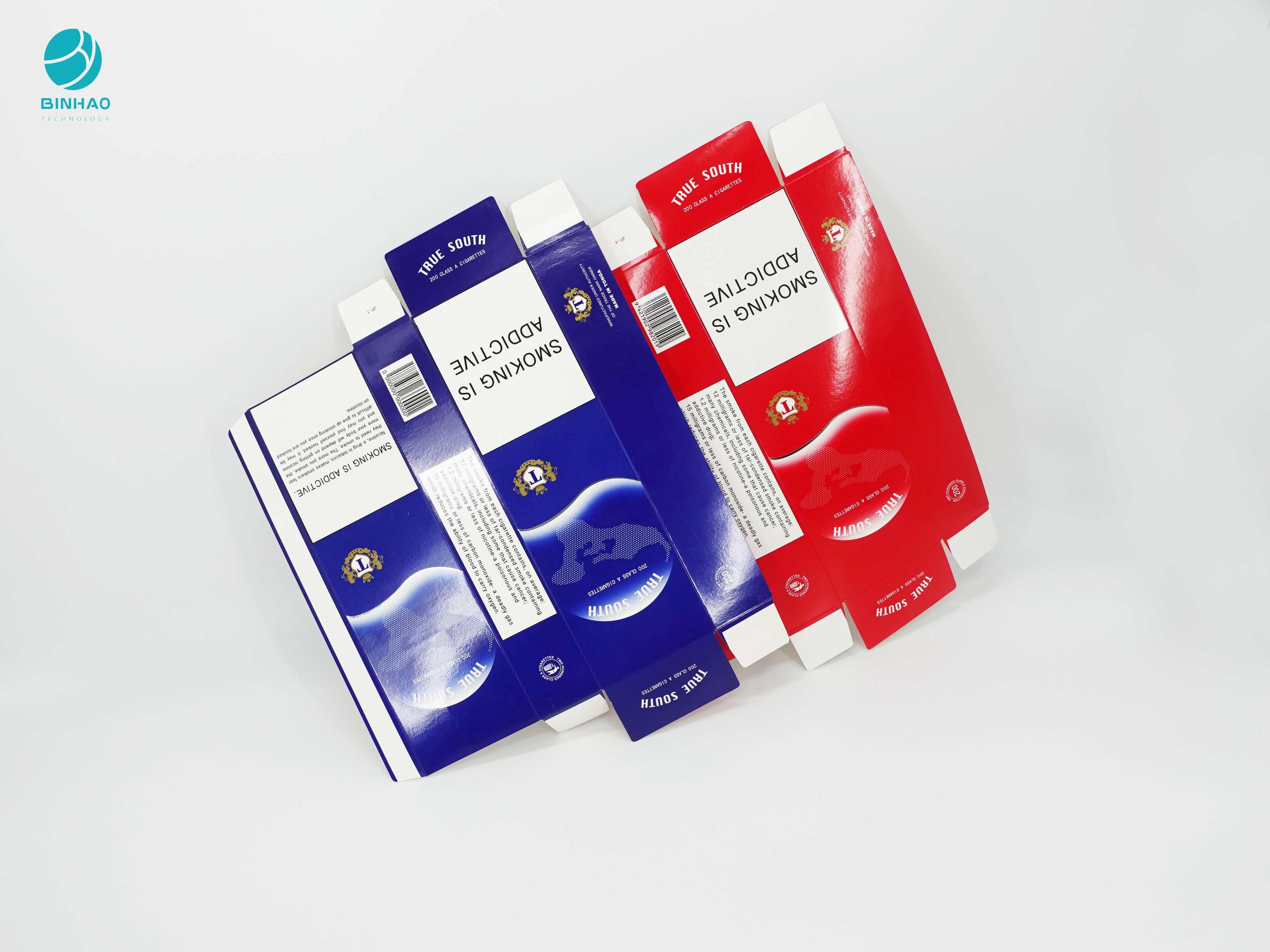 Выбитые случаи картонной коробки короля Размера дизайна для полностью установленного пакета сигареты
