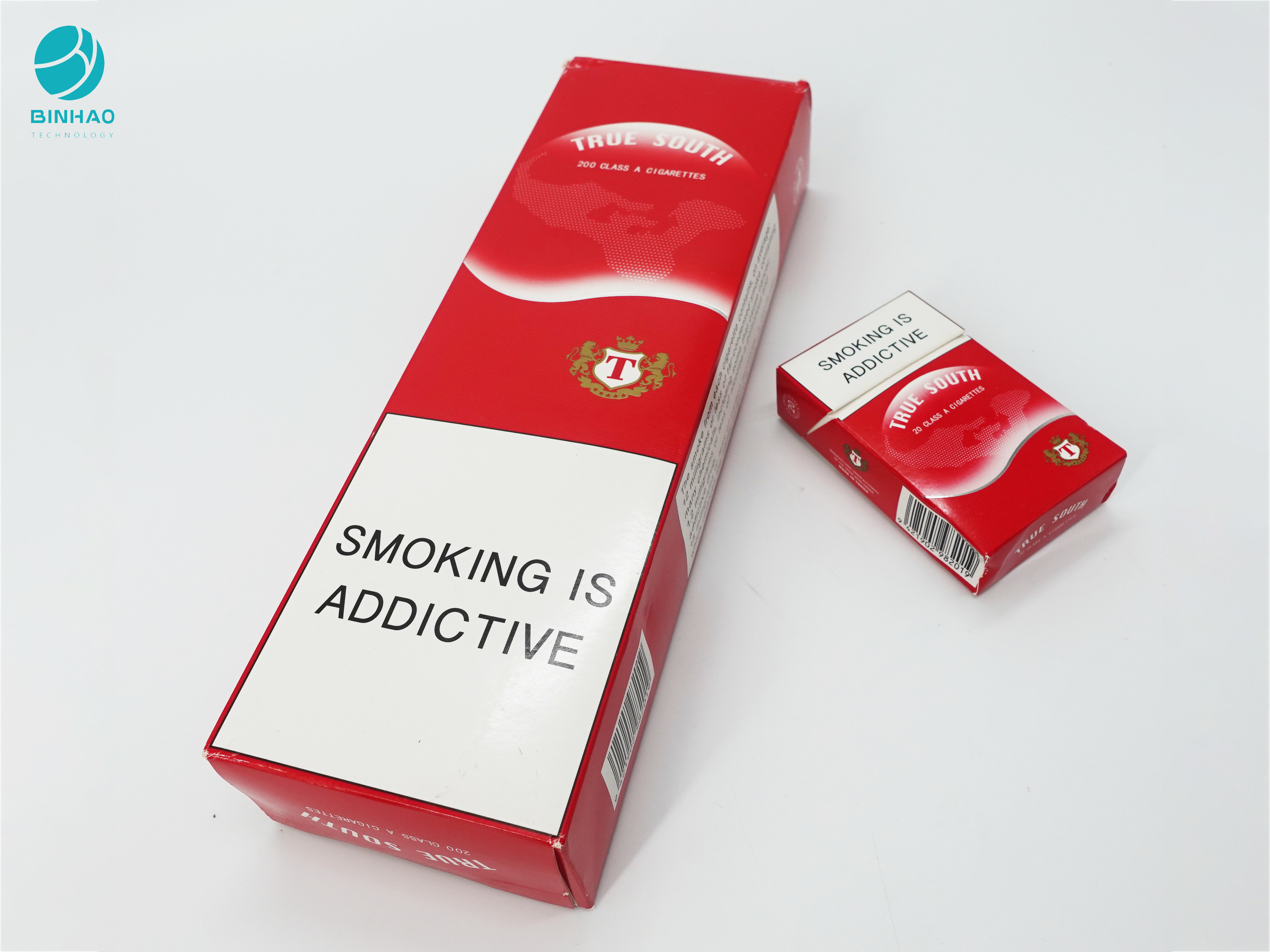 Случаи бумаги картона красного дизайна прочные для упаковки коробки табака сигареты