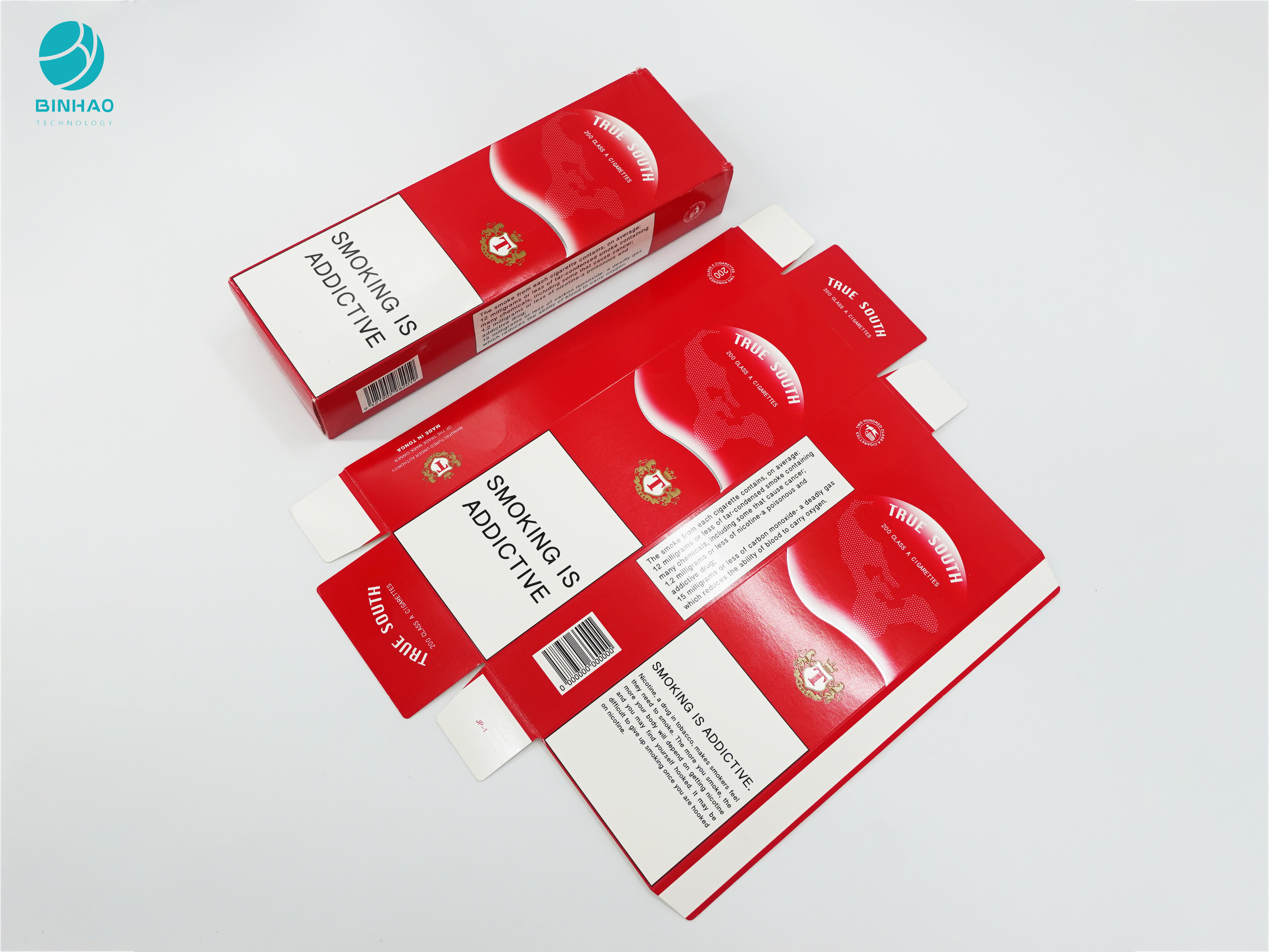 Декоративные случаи упаковки картона красного цвета для продуктов табака сигареты