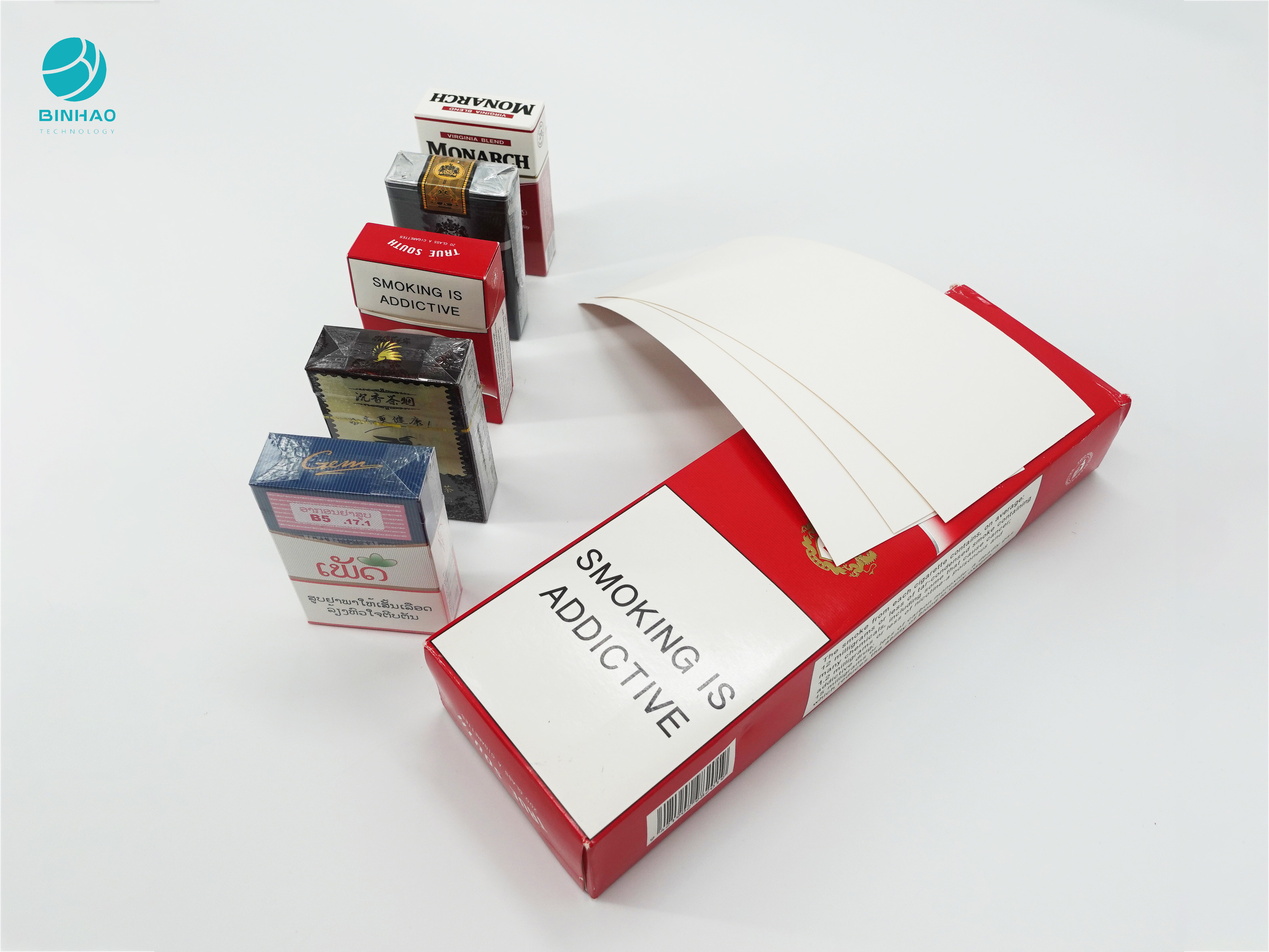 Прочная выбитая картонная коробка случая упаковки логотипа для табака сигареты