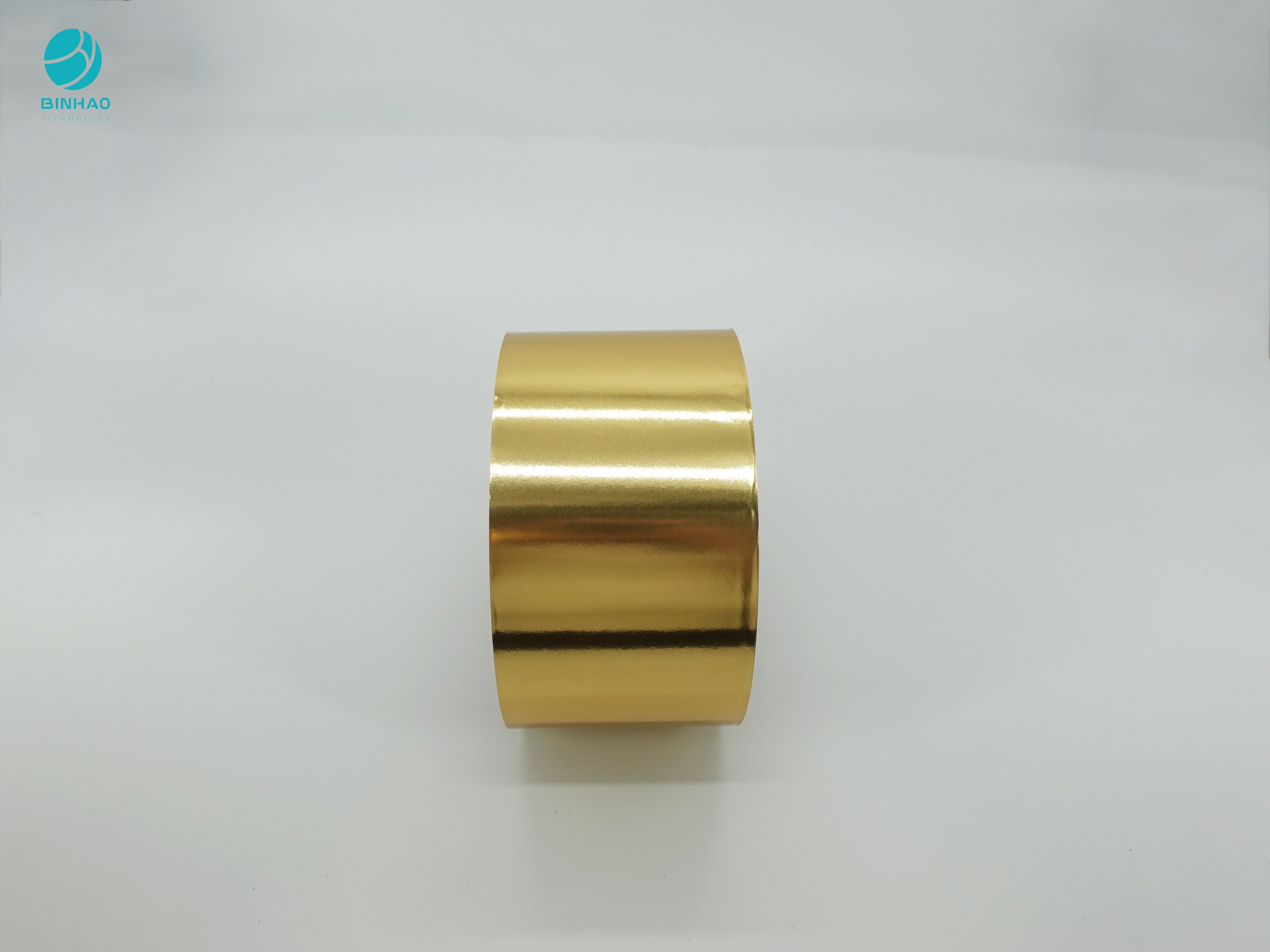 сияющая золотая бумага алюминиевой фольги оболочки сигареты 0.3Mpa с выбитым логотипом